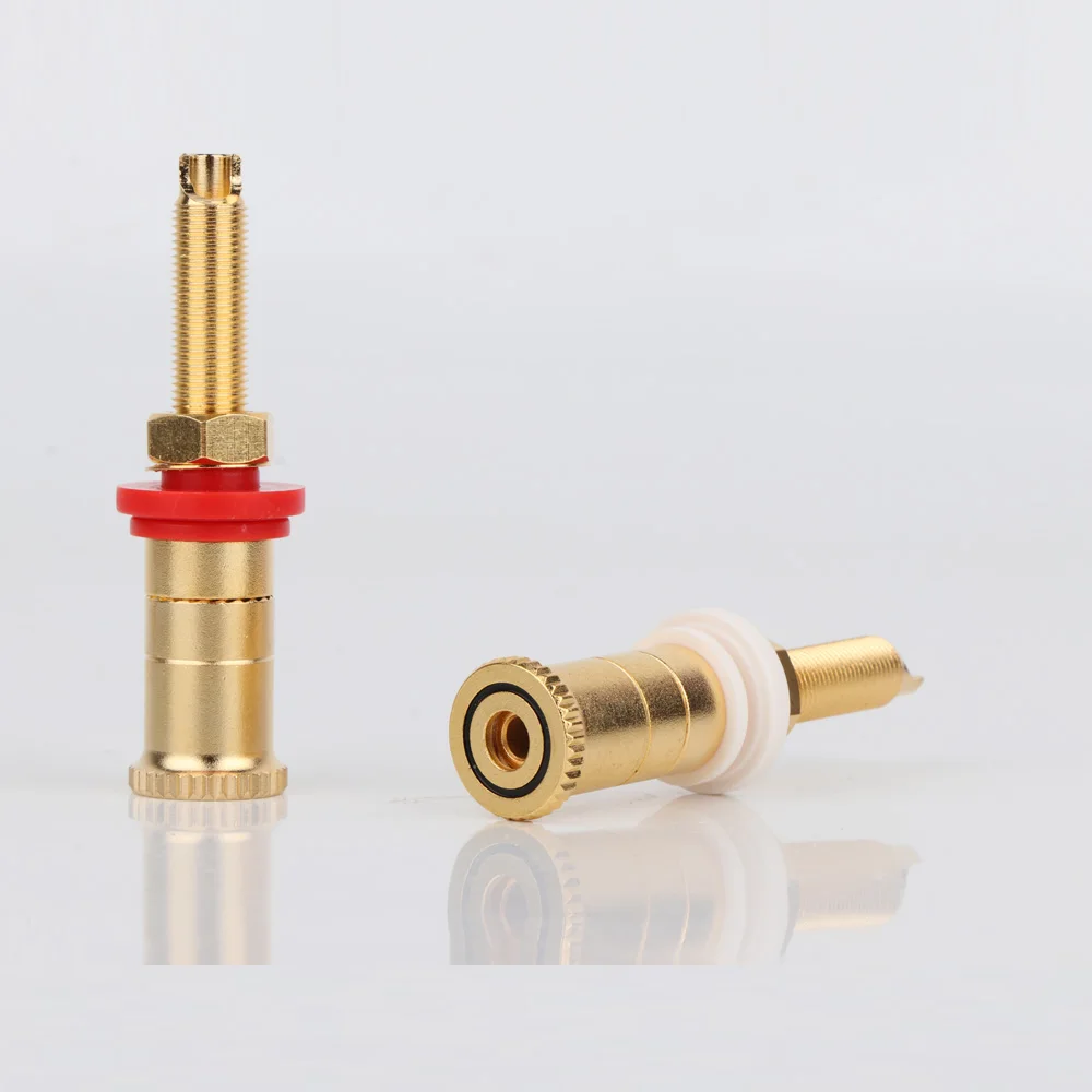 4 шт. Hi-end позолоченная медная колонка/клеммы усилителя/разъем HIFI DIY переплетная