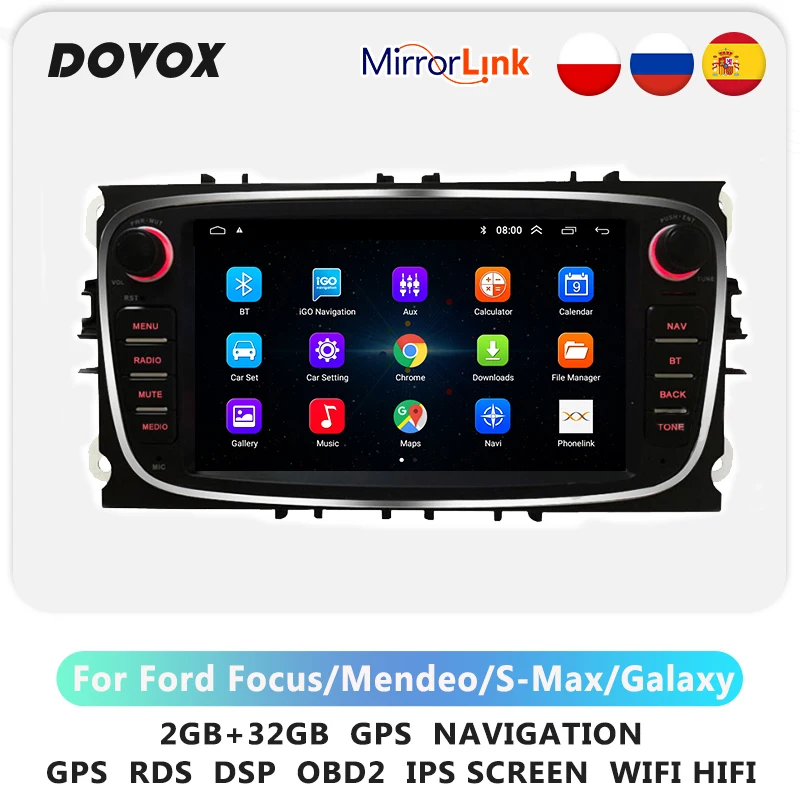 

Android GPS Car Radio 2din For FORD/Focus/S-MAX/Mondeo/C-MAX/Galaxy Car Multimedia Video Player Navigation 2 Din Auto Stereo Dvd