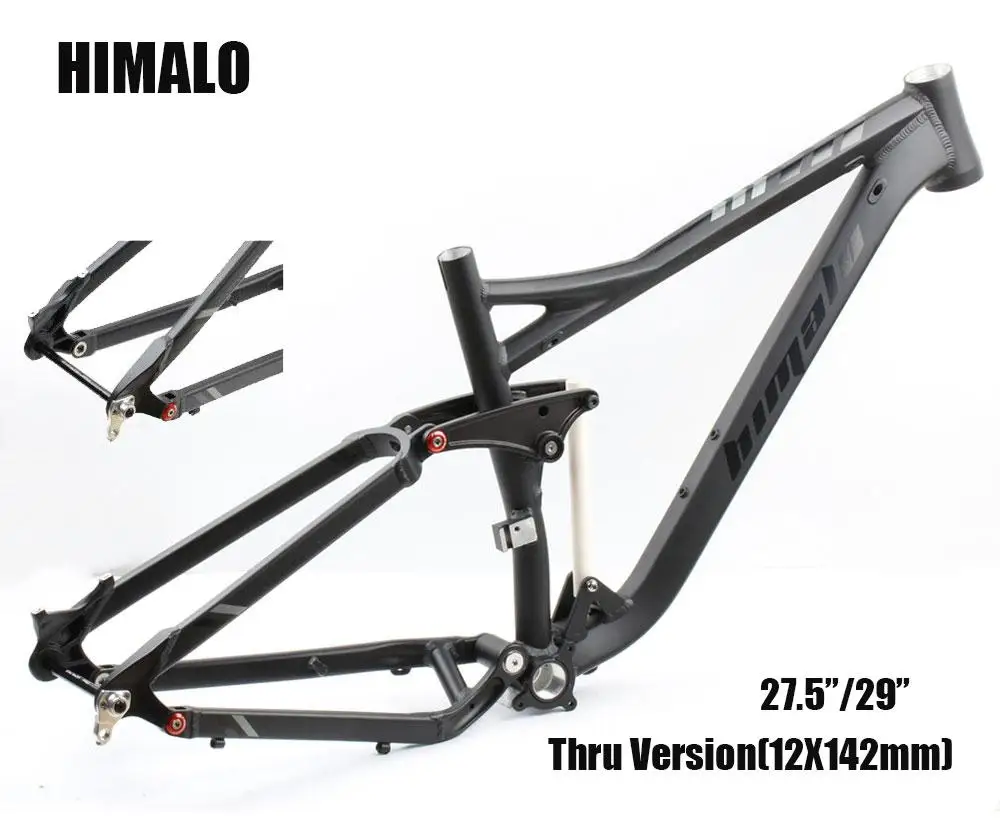 

Bicycle Soft Tail Frame HIMALO Mountain full Suspension frame 29ER 27.5ER Aluminium Thru 12X142mm DH Cycling Downhill