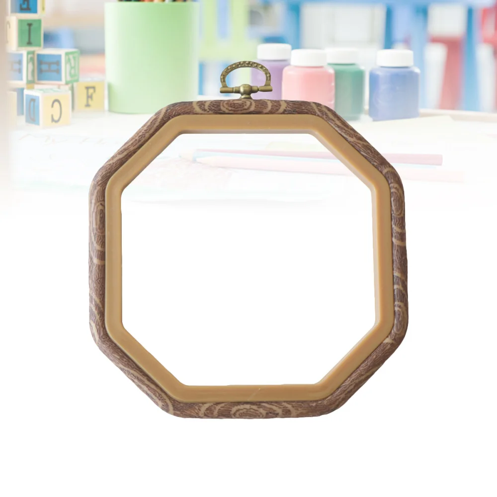 

2pcs Octagon Embroidery Hoops Cross Stitch Hoop Imitated Wood Embroidery Circle Art Craft Embroidery Frame