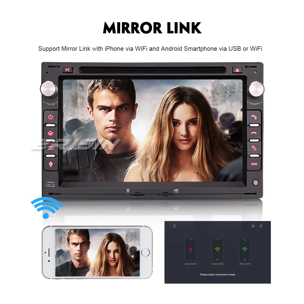 ERISIN 5186 Android 10 DAB + DVD Wifi стерео для VW Skoda Passat Peugeot Golf MK4 T5 Seat PEUGEOT 307 | Автомобили и