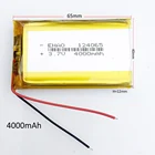 EHAO 124065 3,7 V 4000mAh литий-полимерная LiPo аккумуляторная батарея для gps psp power bank планшетный ПК ноутбук