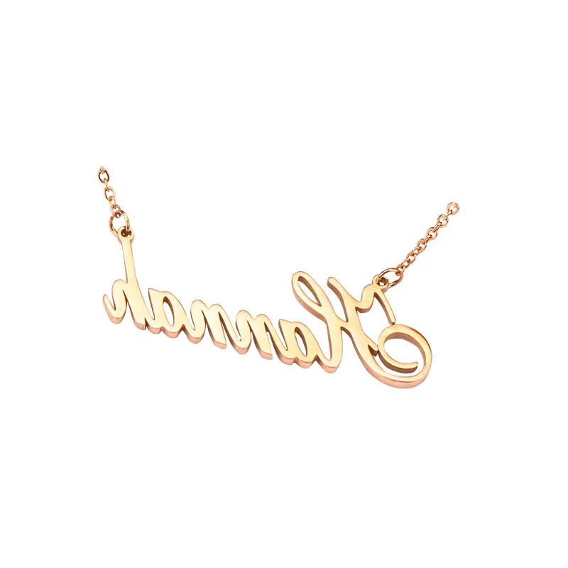 

DIY Lettered Necklace Custom Stainless Steel English Pendant Name Clavicle Chain
