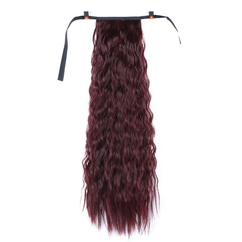 Allaosify длинные прямые заколки искусственные волосы конский хвост шиньон с