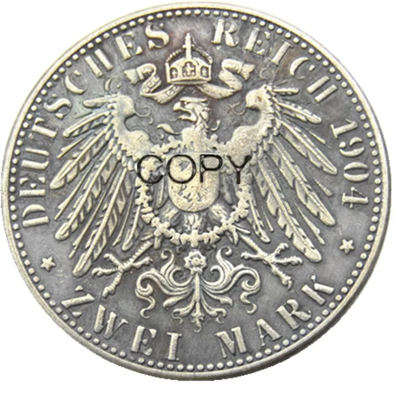 Копии посеребренных монет 2 шт. знака 1901/1904 Германия | Дом и сад