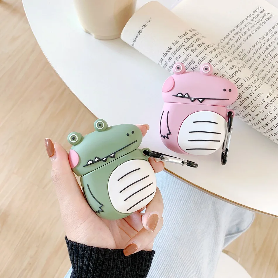 Чехол для наушников Apple Airpods 2 3D силиконовый чехол Air Pods 1 мультяшный милый кольцо