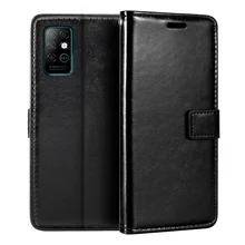 Suitable for Premium Leather Magnetic sheath for infinix note 10 pro, , with business card holder and bracket