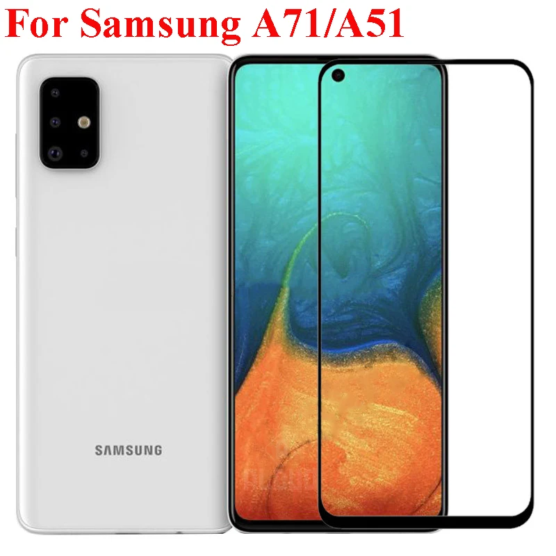 Полное покрытие закаленное стекло для samsung galaxy a51 a71 A50 A70 Защитное экрана на samsun a515F
