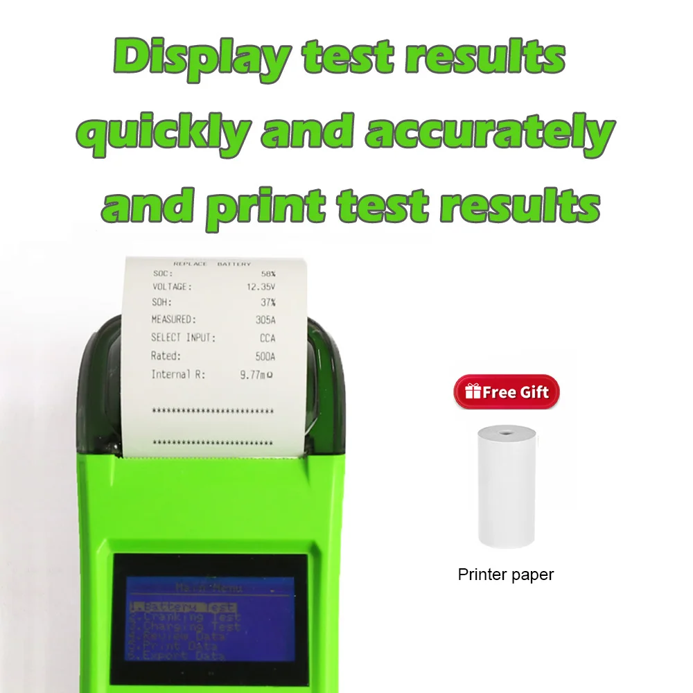 

Marshell Car Battery Tester 12V 100 to 2000CCA Measure Battery Analyzer Tool with Printer Auto Power System Diagnostic Meter
