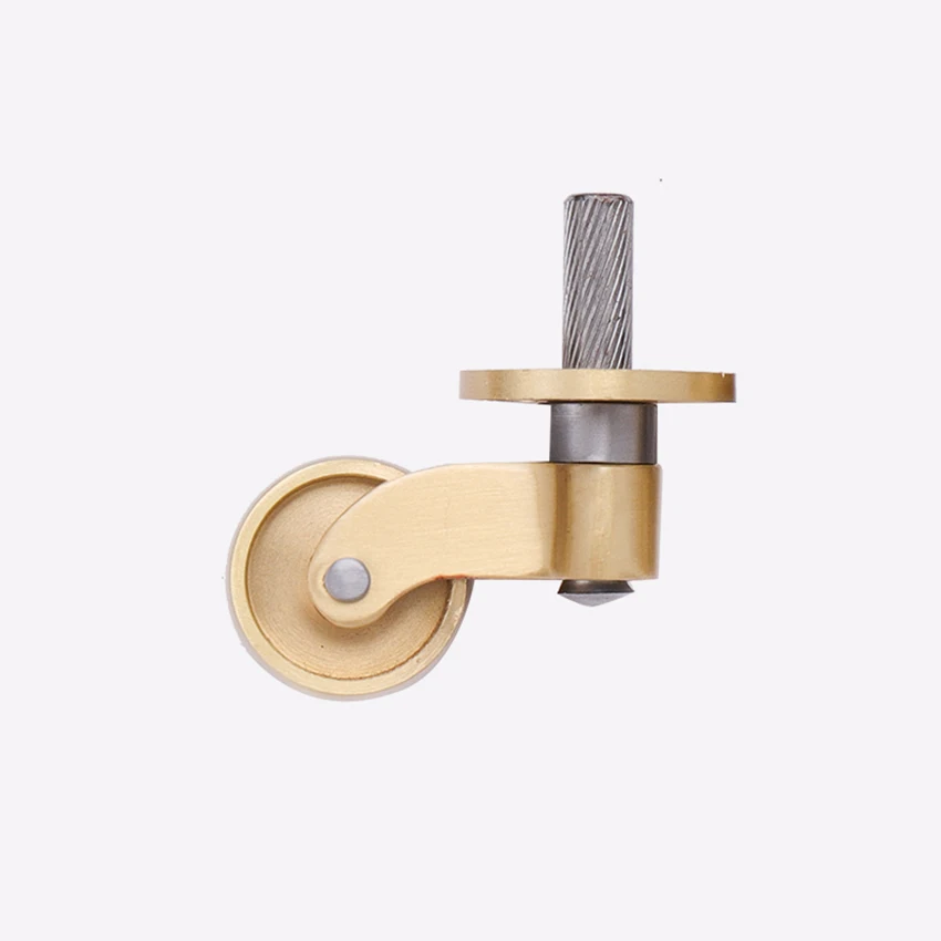 

4PCS/Lot Heavy Duty Swivel Screw Casters Wheels, Pure Brass Vintage Wheels Casters for Furniture Chair Piano Cabinet Feet