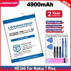 Аккумулятор LOSONCOER HE 346 HE346 4900 мАч для Nokia 7 Plus 7 Plus 7 P N7P N 7 P N7 P мобильный телефон