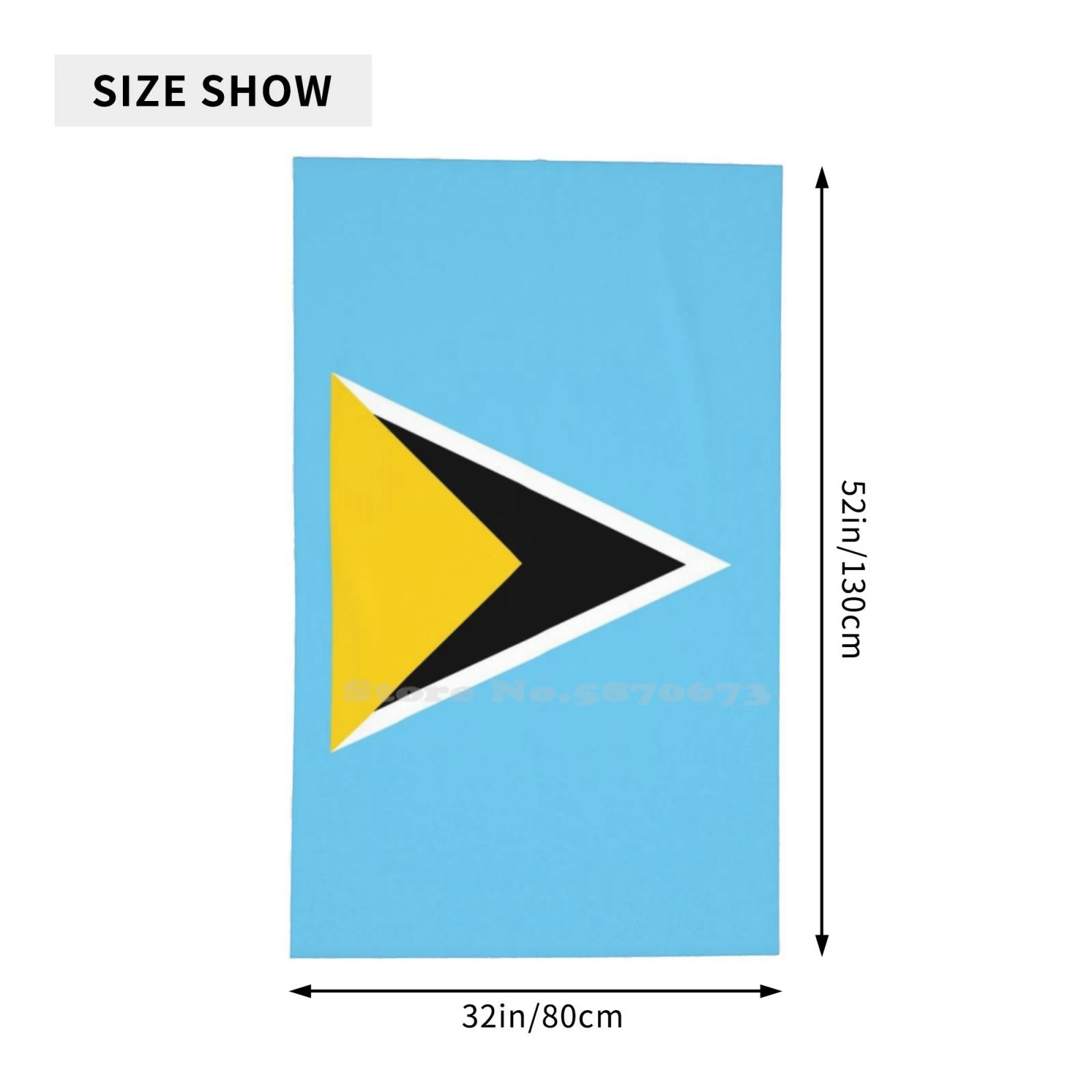 Полотенце из мягкой микрофибры для путешествий флаг Сент-Люсии флаги Санта-люции
