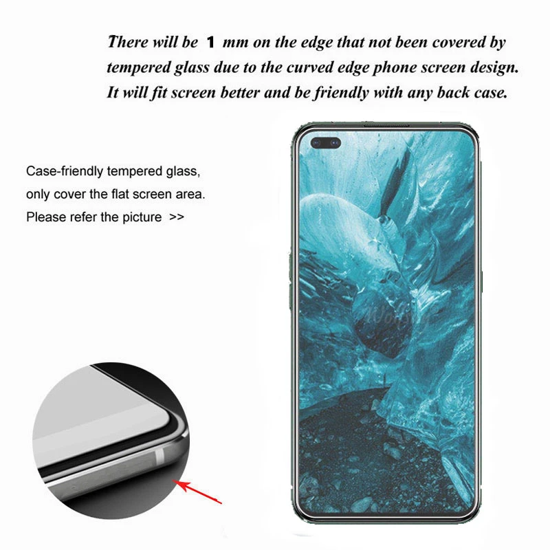 2 uds para Oppo verdadero yo X50 Pro de cristal para Oppo verdadero yo X50 Pro de templado de vidrio de 6,44 "Protector de pantalla para Oppo verdadero yo X50 Pro 5G pel&iacute;cula-2