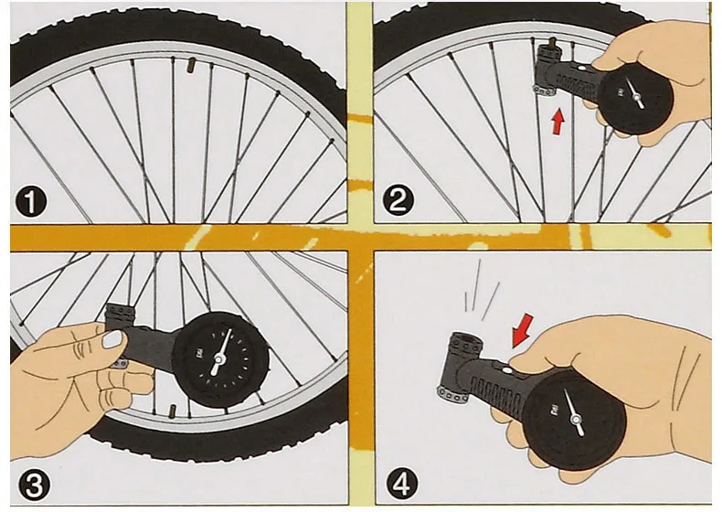 

Giyo Professional Bike Tire Air Pressure Gauge 260PSI Portable MTB Road Bike Inflation Meter Barometer Dual Valves HOT Presta