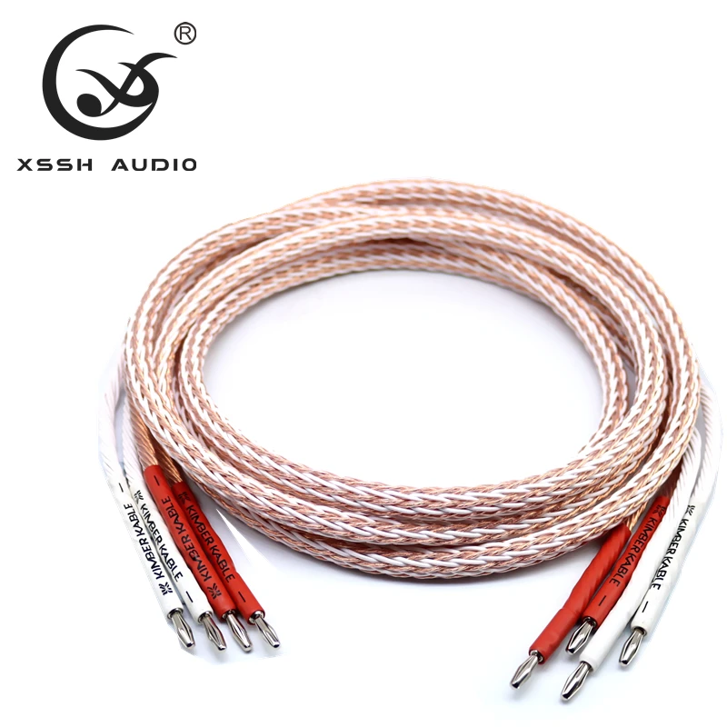 XSSH аудио Hi-end DIY HIFI посеребренный Y-образный штекер-банан 12TC 24-жильный кабель для