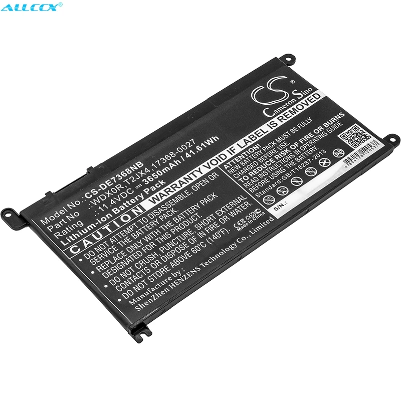 Cameron Sino 3650 мАч аккумулятор 17368 0027 T2JX4 WDX0R для DELL INS 13MF PRO D1708TS D1508TS Inspiron 13 7368|Цифровые