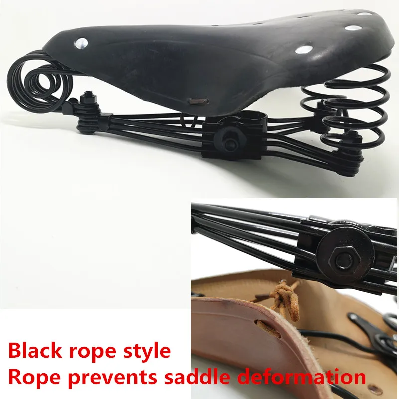 G10 New black Винтажное весеннее седло в виде слона из натуральной кожи в старом стиле, велосипедное седло из натуральной кожи, TDX-5 - Цвет: G10 New black