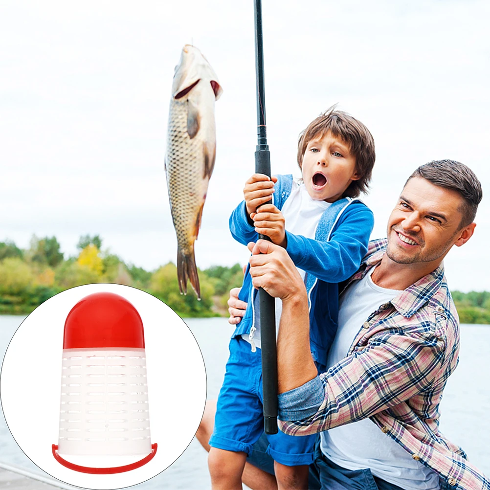 

30pcs Badminton Shape Fishing Bait Cages Outdoor Fishing Bait Trap Bait Cage