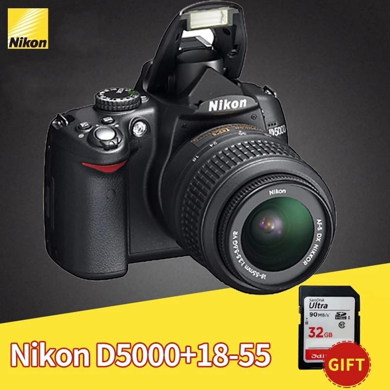 Камера Nikon D5000 DSLR с комплектом объективов 18-55 мм f/3 5-5 6G VR | Электроника