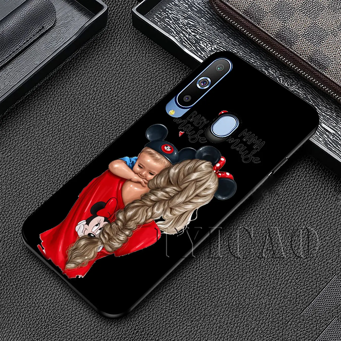 IYICAO Black Brown Hair Baby Mom Girl Queen Soft Case for Samsung Galaxy A51 A71 A81 A91 A41 A21 A11 A01 M10 M20 M30 M40 |