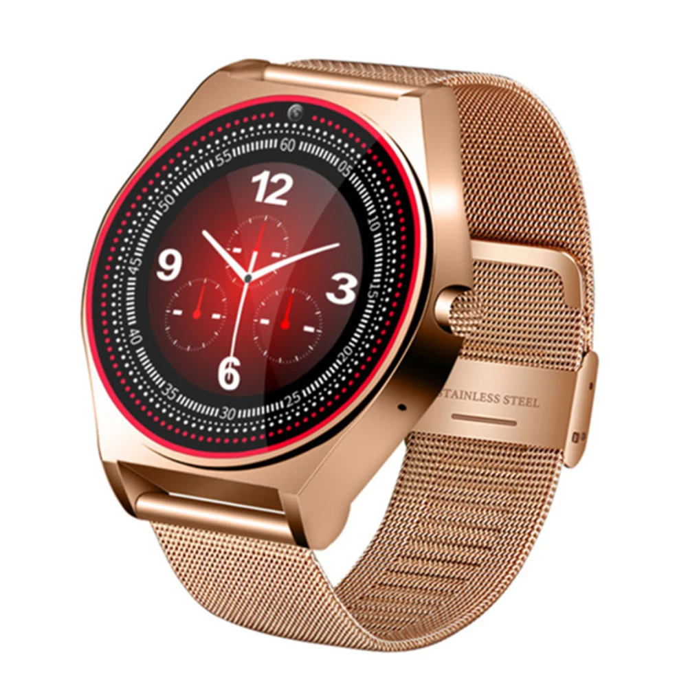 N9 модные часы Smart Watch Для мужчин Поддержка сим-карты с Камера Шагомер Bluetooth 3,0 трекер сна Smartwatch для IOS и Android телефон - Цвет: Золотой
