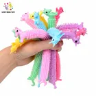 Мягкие игрушки, 5 шт., оптом, новинка, липкий Единорог, выдвижная вязкая, креативная резиновая ящерица, забавный гаджет для детей