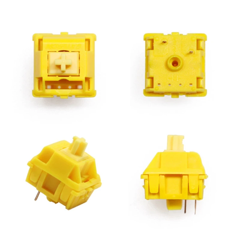 

Gateron Switches Milky Switch Housing Yellow Compatible for MX Mechanical Keyboard Switch 5pins 50g Switches