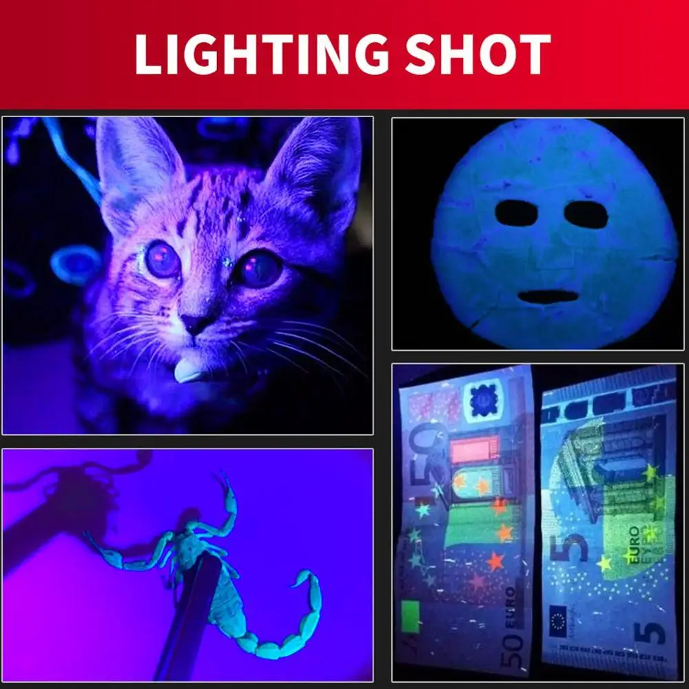 Профессиональный фонарик черного света Penlight 395nm инспекционная лампа факел