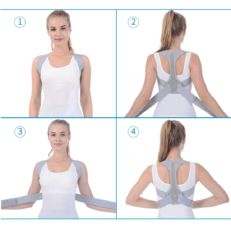 Пояс для поддержки плеч и спины Корректор осанки ключицы позвоночника