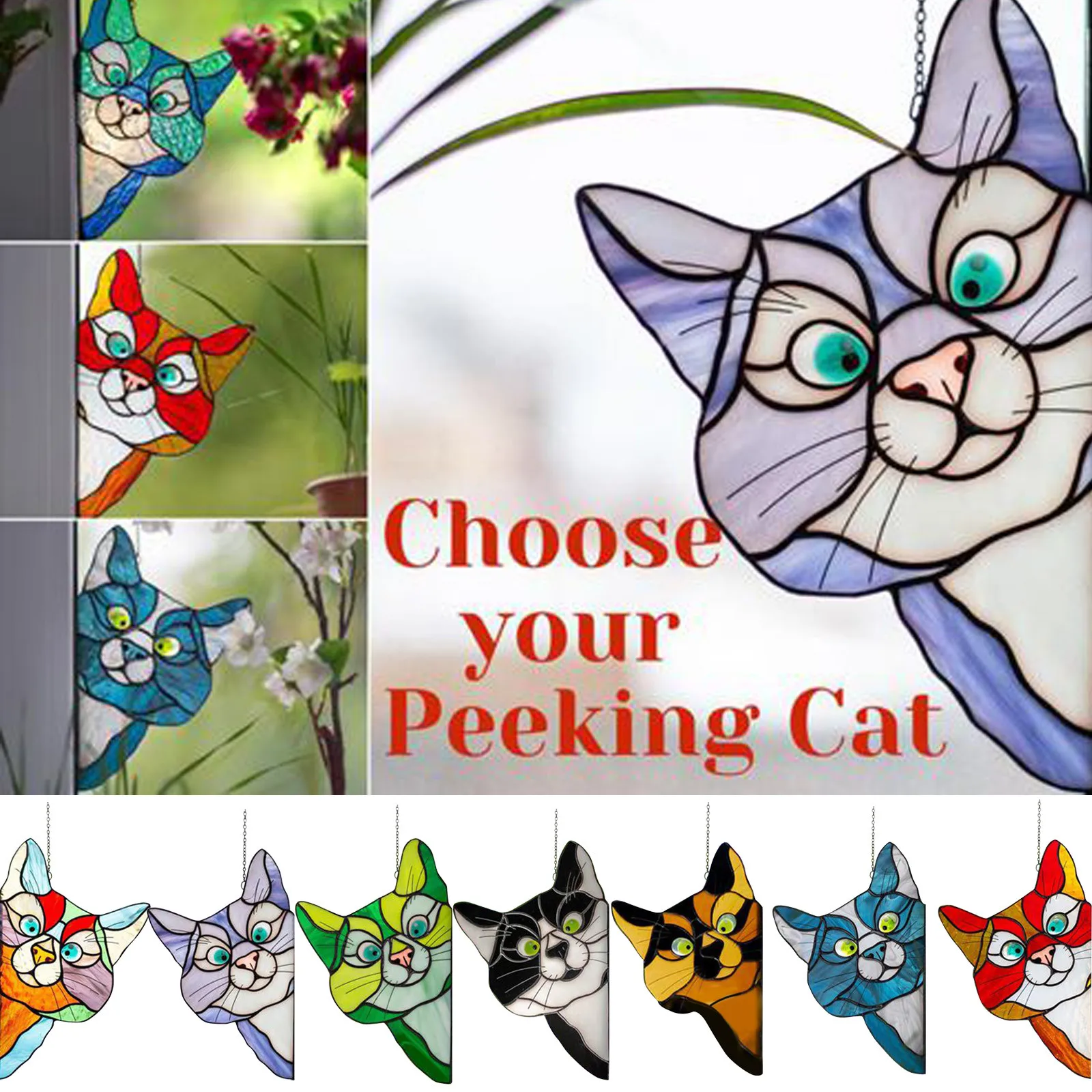 

Personality Creative Interest Pet Acrylic pendant Decoration for Home and Car Fun Cat acrylic pendant Home room decoration 2021