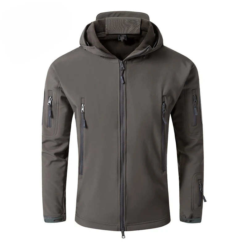 Men Woodland Digital Camouflage Jackets Outdoor Waterproof Windproof Coats Military Warm Fleece Tactical Softshell Jacket