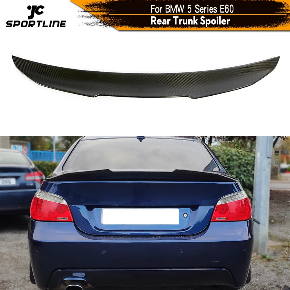 Углеродное волокно задний багажник спойлер для BMW 5 серии E60 база седан M Tech M5 2004 2009