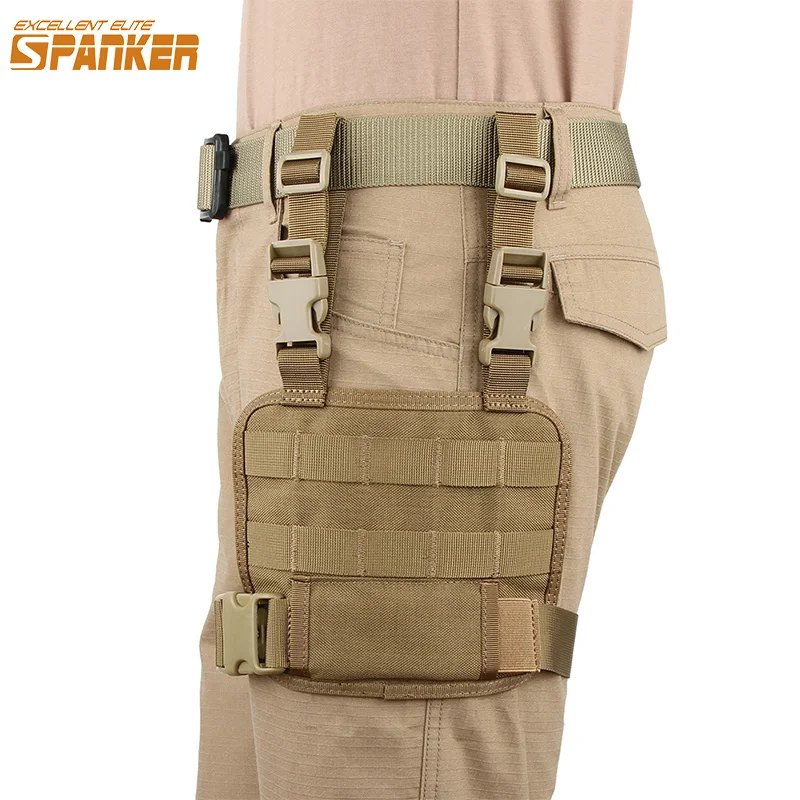 EXCELLENT ELITE SPANKER Tactical Training Molle Legs Hanging Plate Adjustable Detachable Holster Drop Leg Platform