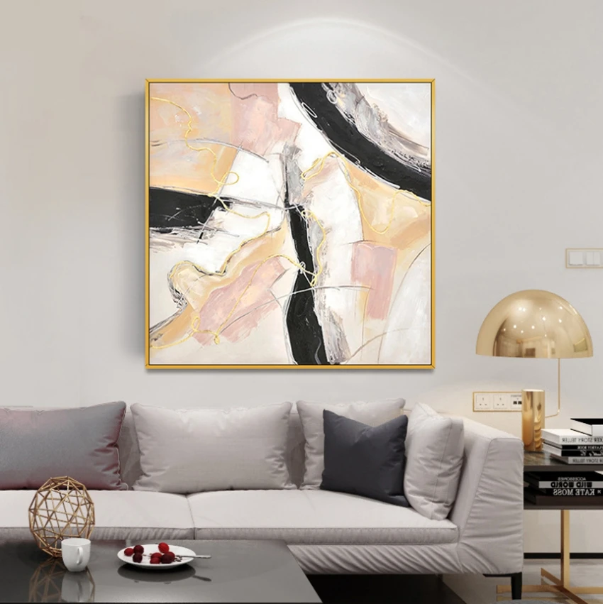 Квадро абстрактный фон ручная роспись маслом на холсте для Домашнего Дизайна