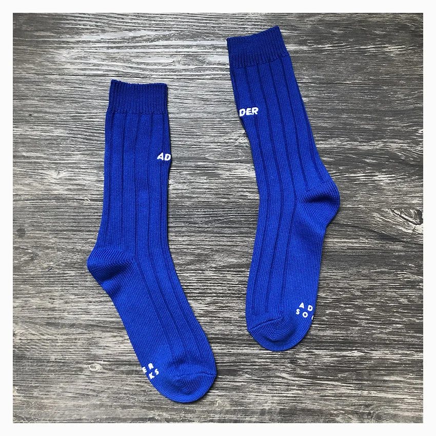 

Ader new autumn and winter thick needle cotton letter embroidered Klein blue Socks ADER ERROR Socks