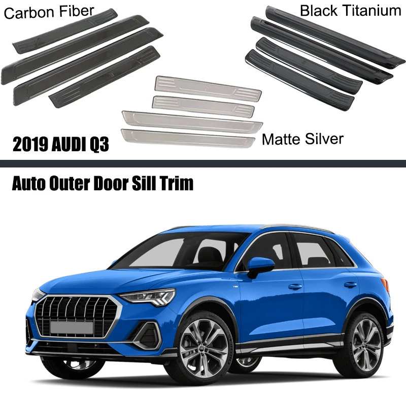 

4 шт., накладки на порог двери автомобиля для AUDI Q3 2019 2020 2021