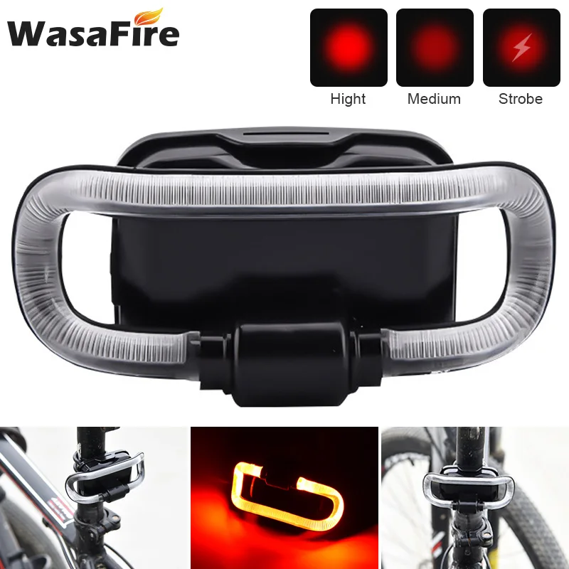 

Задний светодиодный фонарь для горного велосипеда, 3 режима, лампа для велосипедного шлема, рюкзака, предупреждающие лампы, с 3 батарейками ...