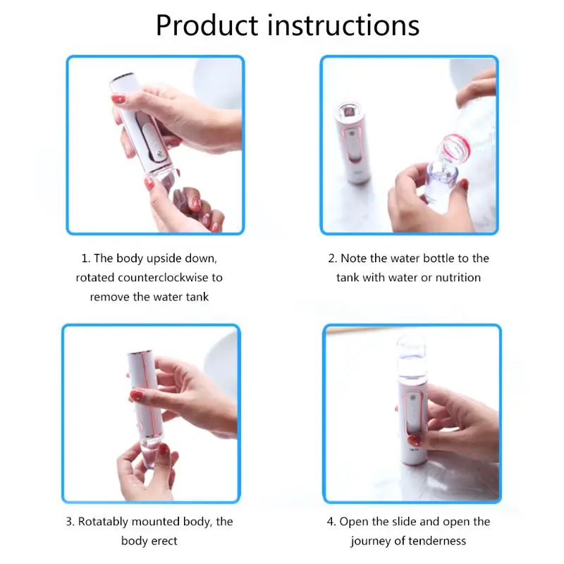 USB Перезаряжаемый нано-Увлажняющий инструмент для красоты воды паровой