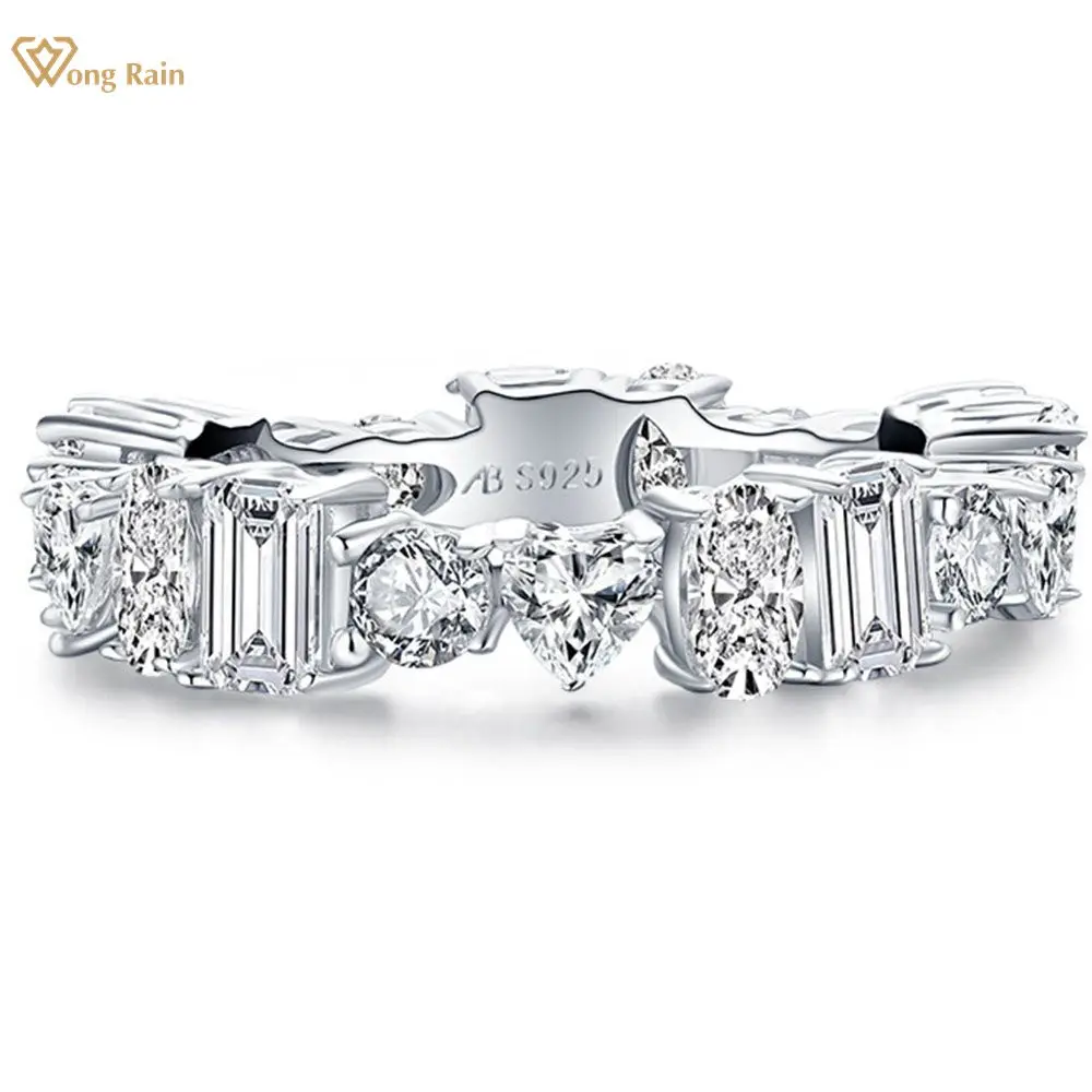 

925 пробы Wong, обручальное кольцо с муассанитом из драгоценных камней под серебро, обручальное ювелирное изделие