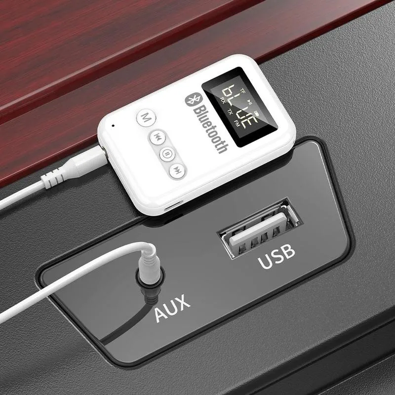 Новый приемник Bluetooth передатчик 2 в 1 BT V5.0 адаптер стиль FM/старый динамик