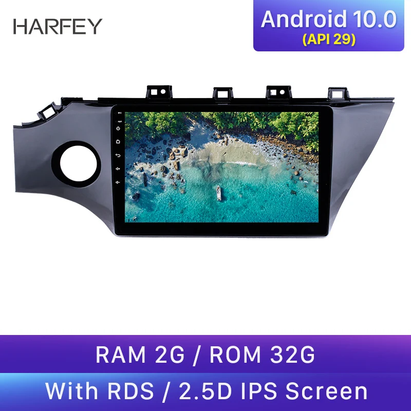 Harfey Android 10 0 gps Navi Стерео для KIA RIO K2 2017 2018 1 &quot2Din Автомагнитола с задней камерой AUX