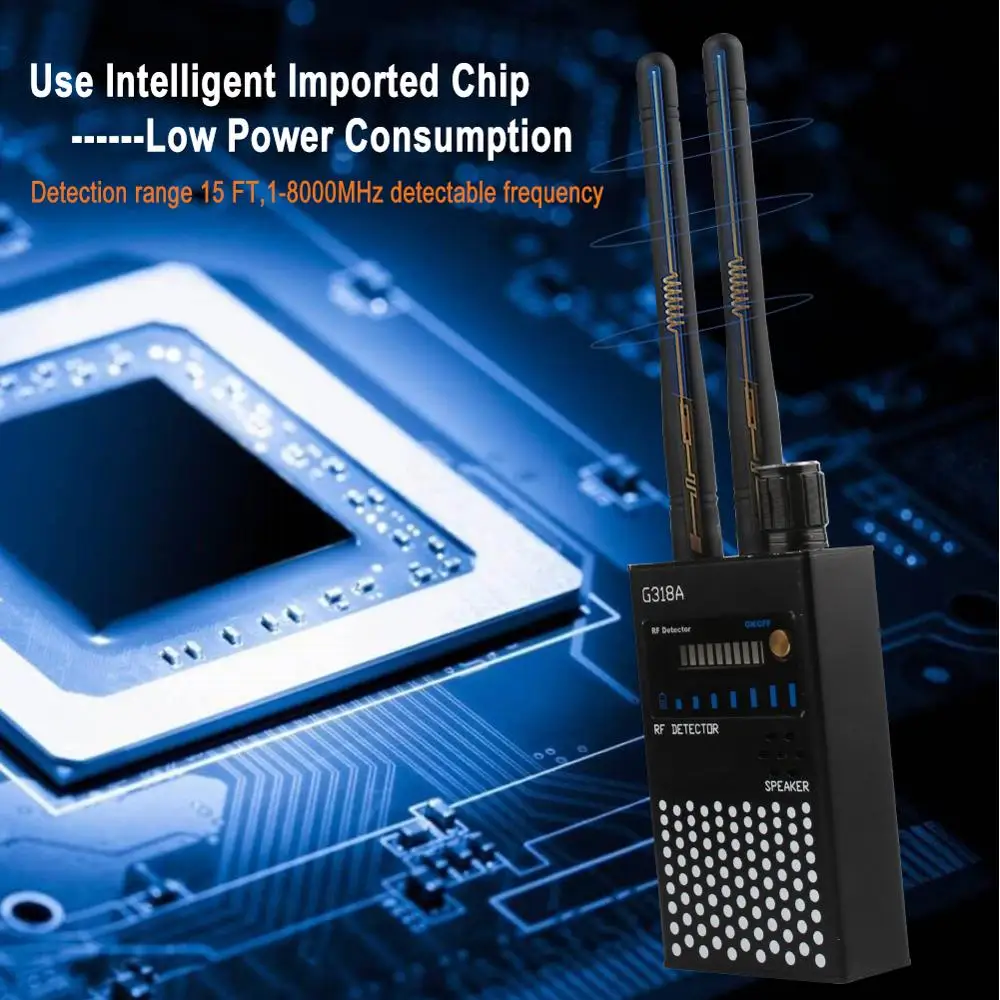 

Dual antenna Anti-Spy GPS Wireless Signal Automatic Detector Finder racker Frequency Scan Sweeper GSM Signal RF Tracker Detect