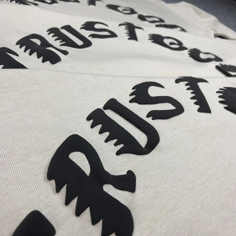 Футболка оверсайз с надписью Trust God для мужчин и женщин топ в стиле хип-хоп