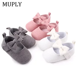 Кроссовки для новорожденных девочек, с мягкой подошвой, Нескользящие, серые, розовые, белые