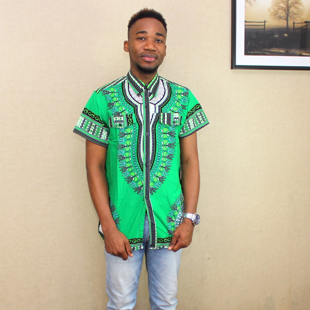 

Dashiki Mens t-shirt African Traditional Shirts Ethnic Tribal Boho Tops Blouse