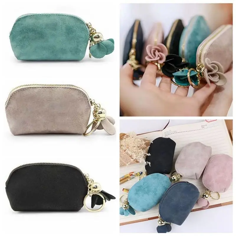 

Hot Fashion Women Leather Small Wallet Card Key Holder Zip Coin Purse Clutch Bag