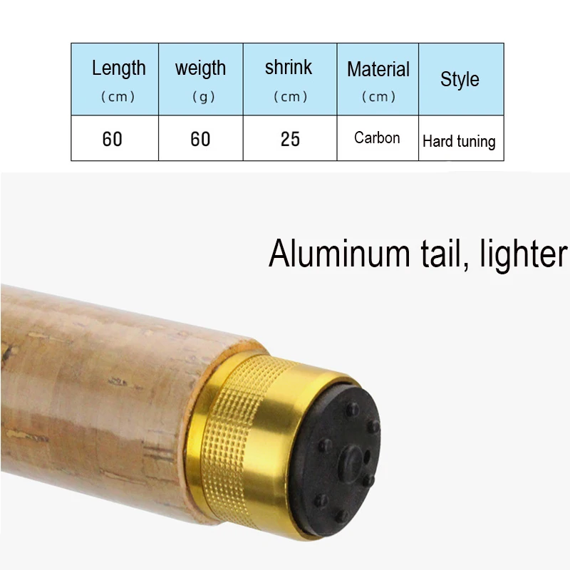 Lce удочка рыболовные снасти 60 см телескопическая портативная углеродное волокно