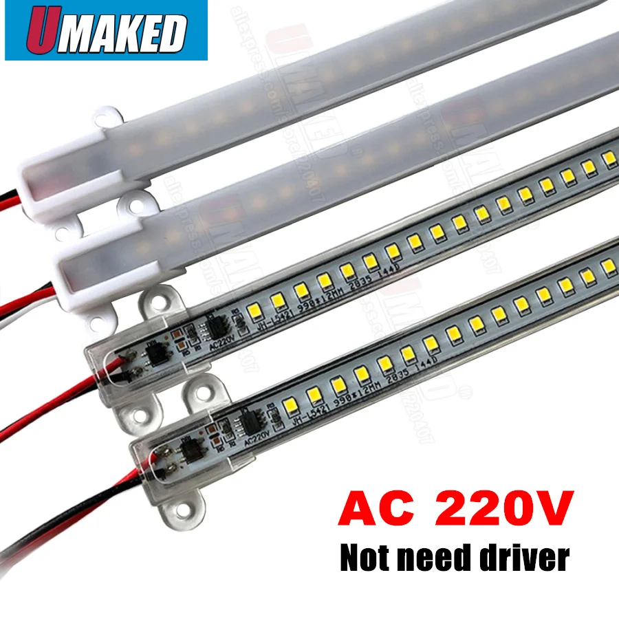 

LED Bar Light AC220V High Brightness 7W 50cm 40cm 30cm 72LEDs 2835 LED Rigid Strip Energy Saving LED Fluorescent Tubes