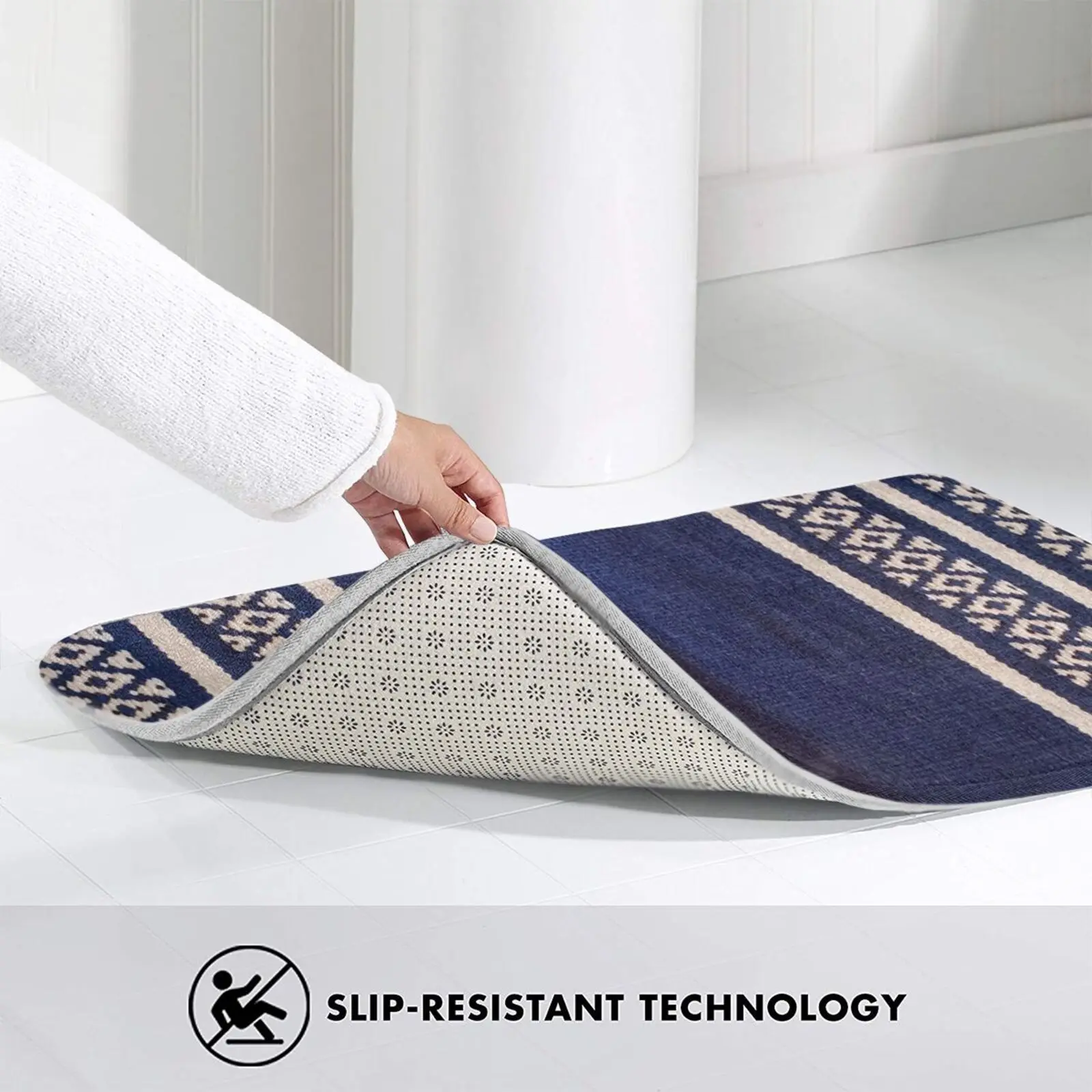 Текстурированный дизайнерский коврик Kilim для входной двери ванной мотокросса