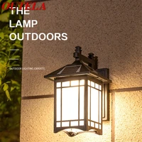 outela solar outdoor wall lamp classical light remote control led sconces waterproof for home